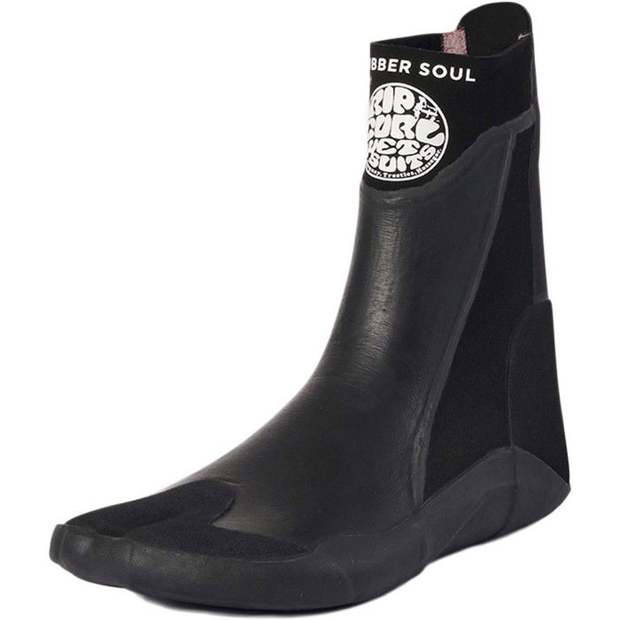 2024 Rip Curl Rubber Soul Plus 5mm Botas De Neopreno Con Puntera Partida Oculta 112MSA - Black